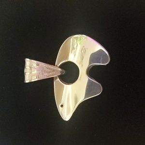 Navajo sterling silver bear pendant.